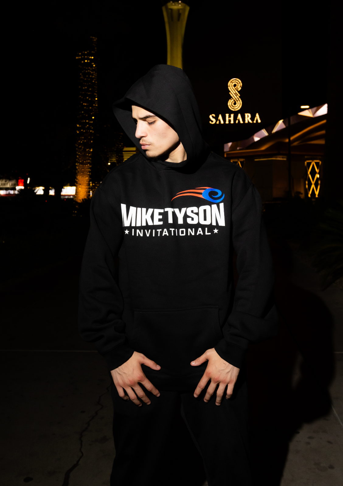 Model wearing the Mike Tyson Invitational Hoodie.