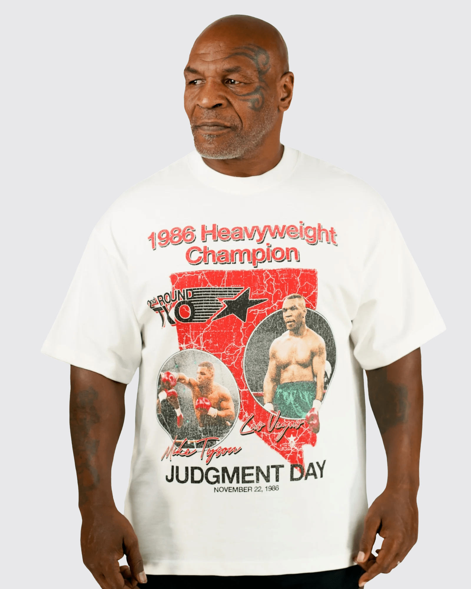 Mike wearing the MT Judgement Day shirt.