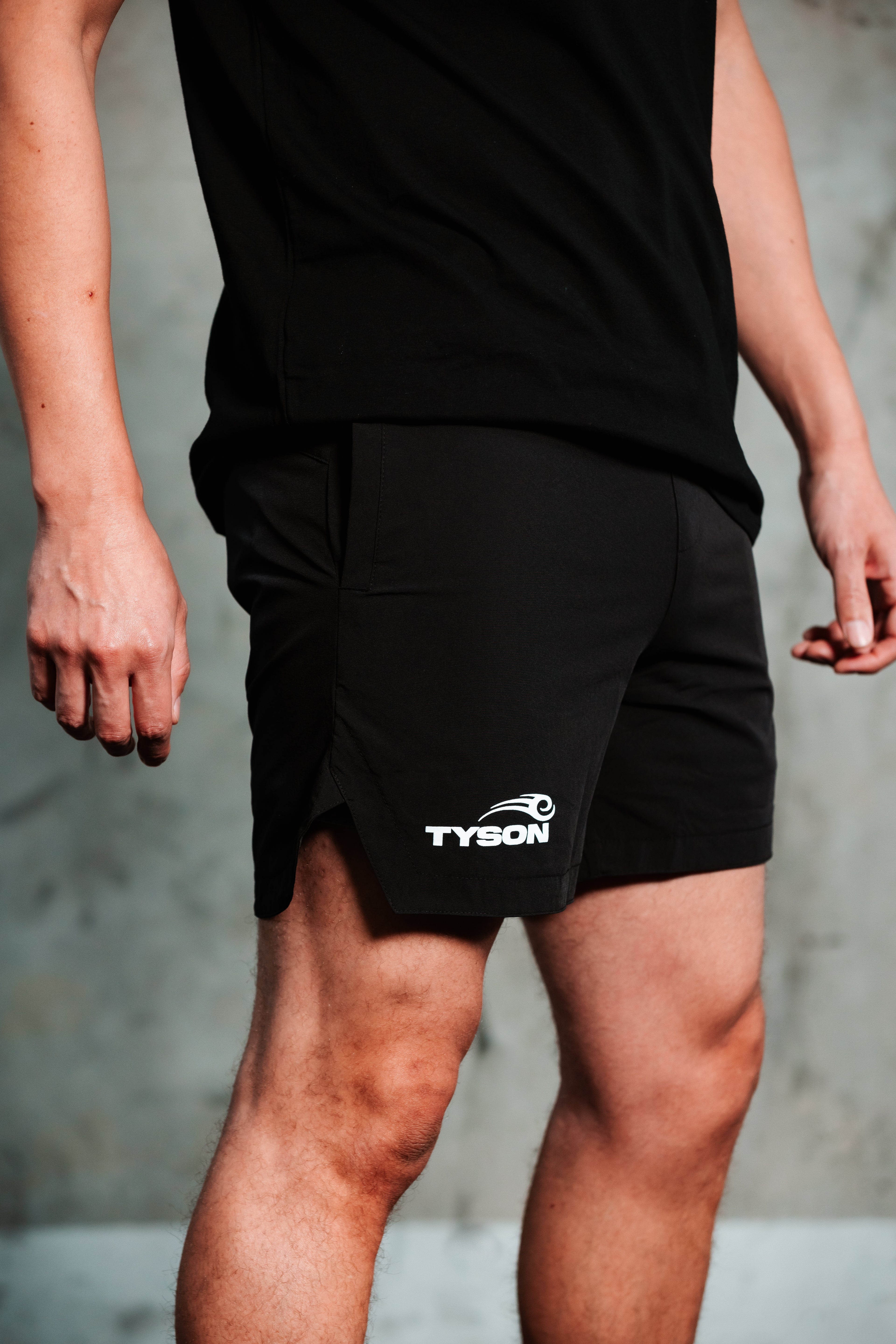 Model wearing the Tyson Pro Performance Shorts.