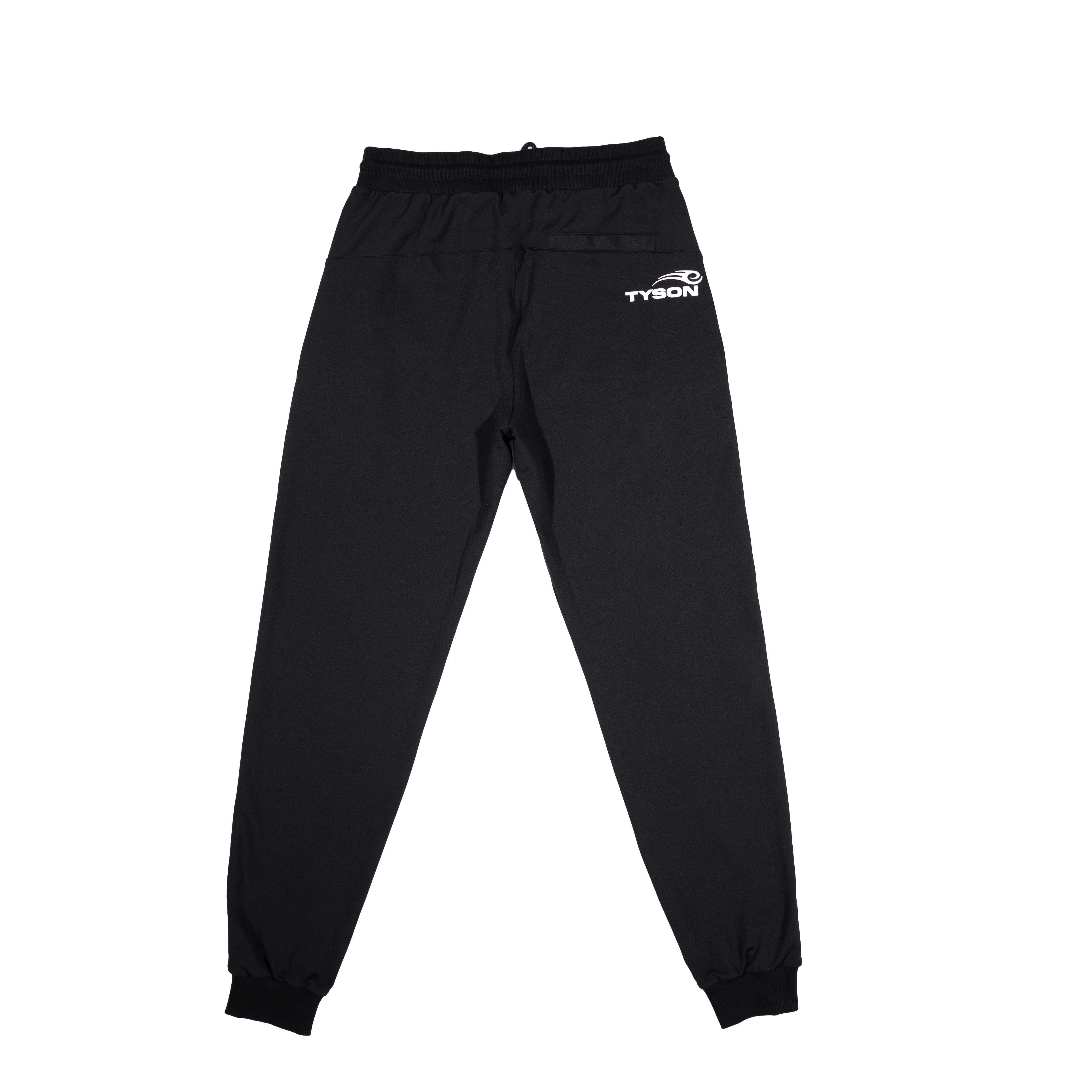 Black jogger featuring the Tyson Pro logo in white on the right hip, just behind the seam.