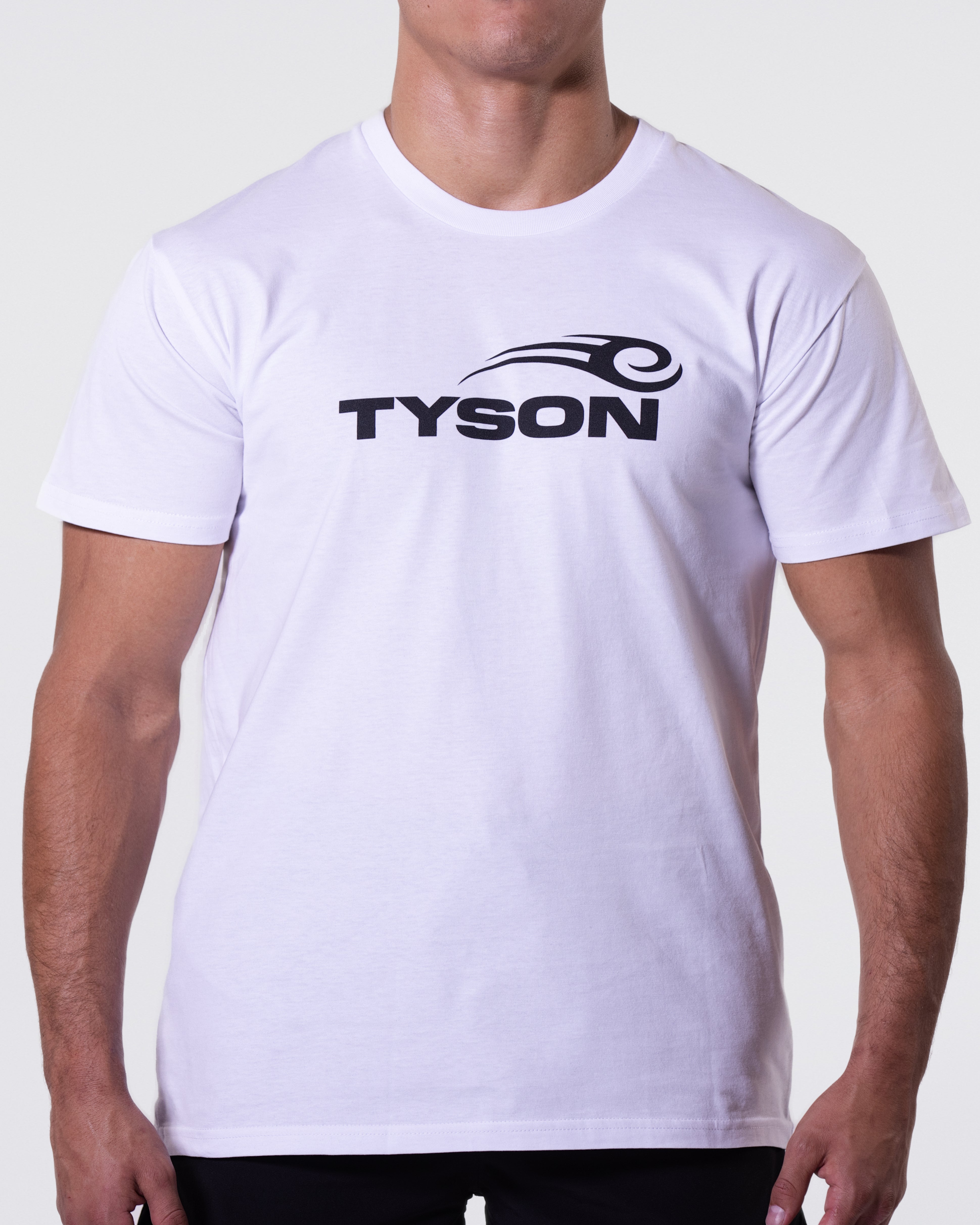 White T-shirt prominently featuring the Tyson Pro logo in black across the chest.