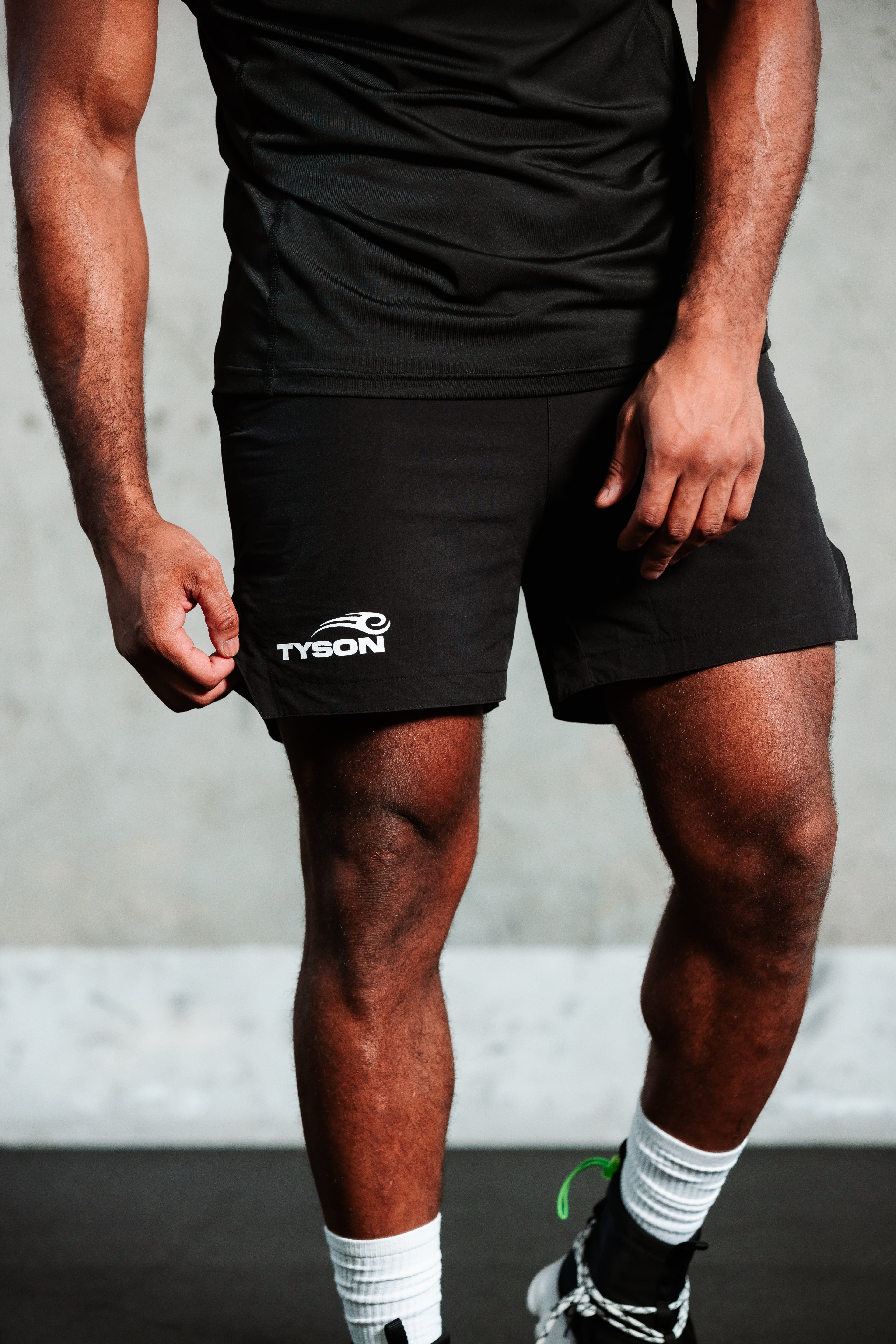 Model wearing the Tyson Pro Performance Shorts.