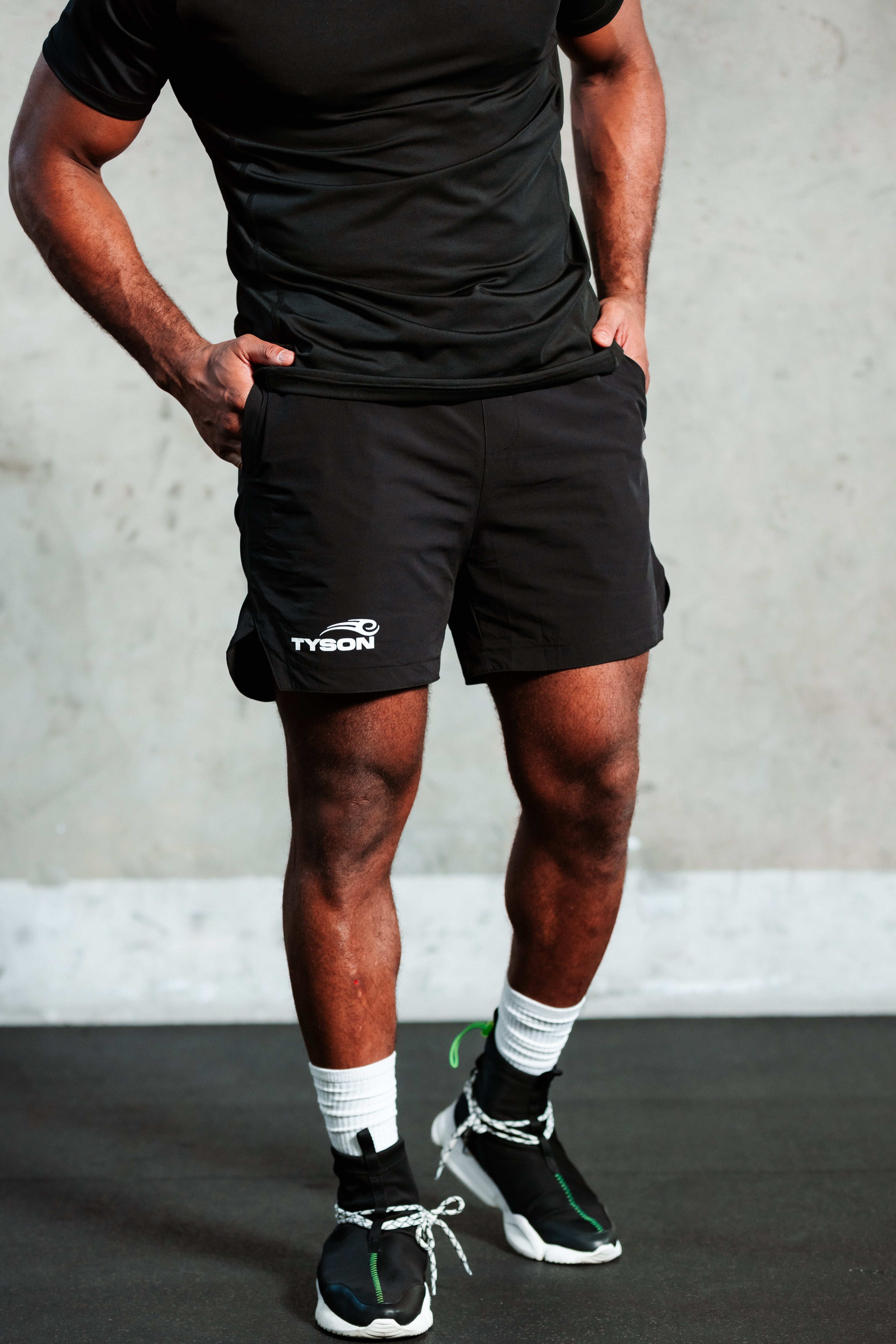 Model wearing the Tyson Pro Performance Shorts.