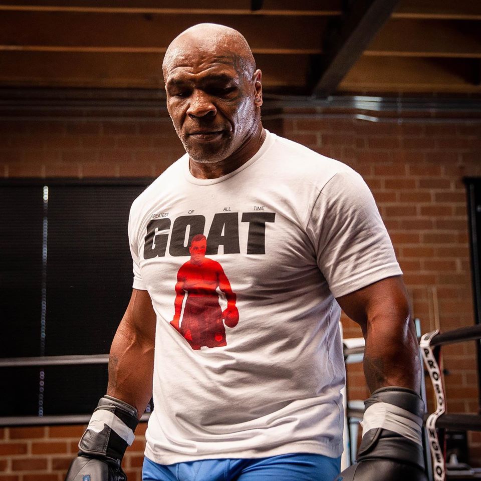 GOAT RED ON WHITE - MIKE TYSON